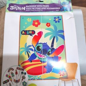 Disney Stitch Backdrop with Props
